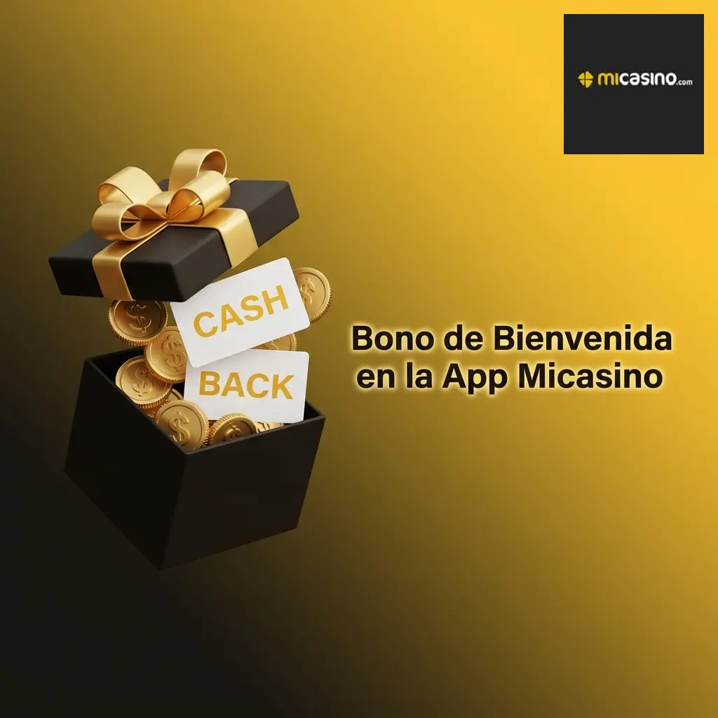 Bono de bienvenida 100% en primer depósito en la app Micasino Perú, sección casino, depósito mínimo 10 USD