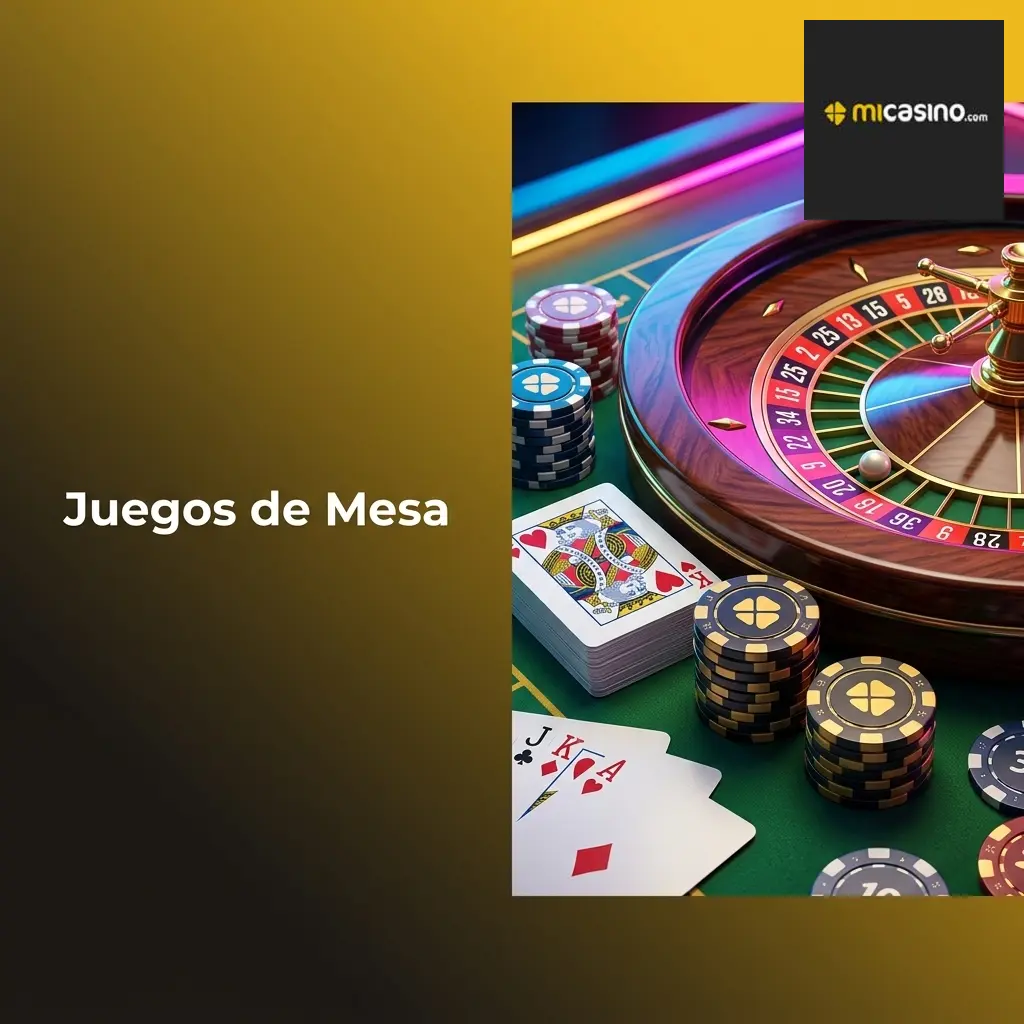 Juegos de mesa en Micasino: blackjack, ruleta europea, baccarat y más con reglas estándar y casa edge transparente.